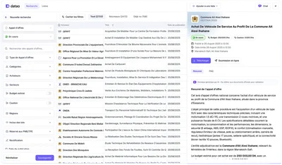 Datao Dashboard - marches publics maroc